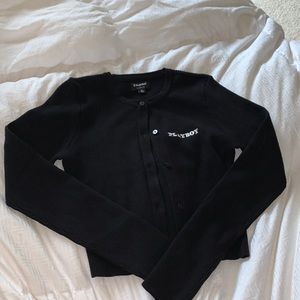 playboy button down sweater